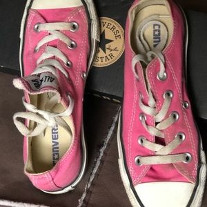 Pink Converse Chuck Taylor All Star low cut shoes